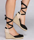 Lovely Lace Up Espadrilles