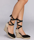 Lovely Lace Up Espadrilles