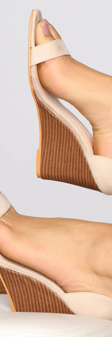 Ready For Vacay Square Toe Wedges