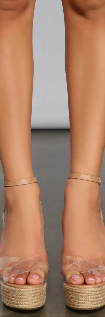 Summer Days Criss Cross Espadrille Wedges