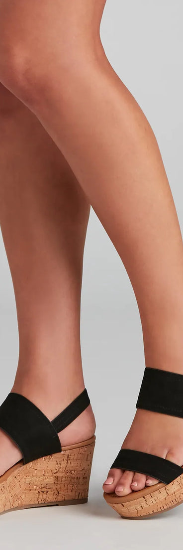 Pop The Cork Sling Back Wedges