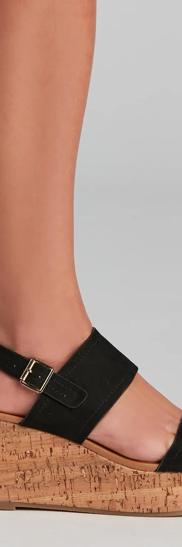 Pop The Cork Sling Back Wedges