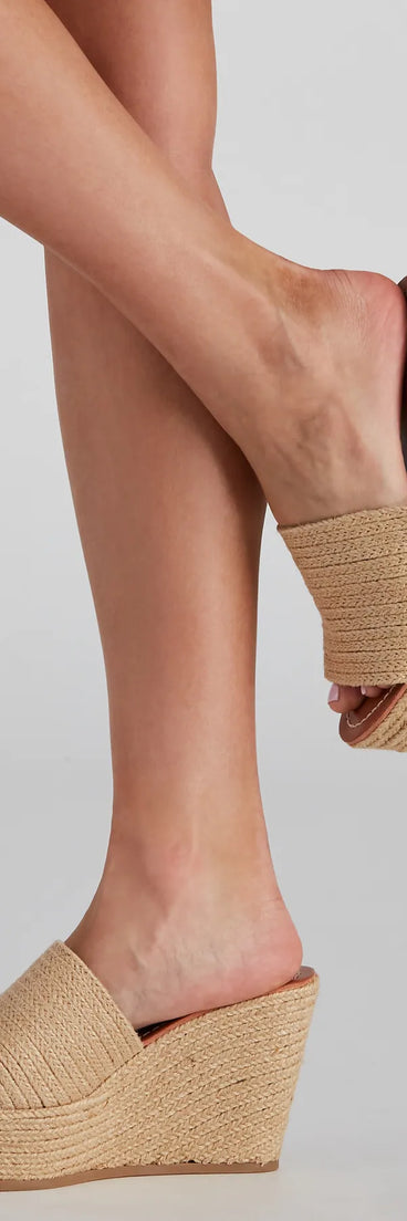 Summertime Chic Straw Wedges