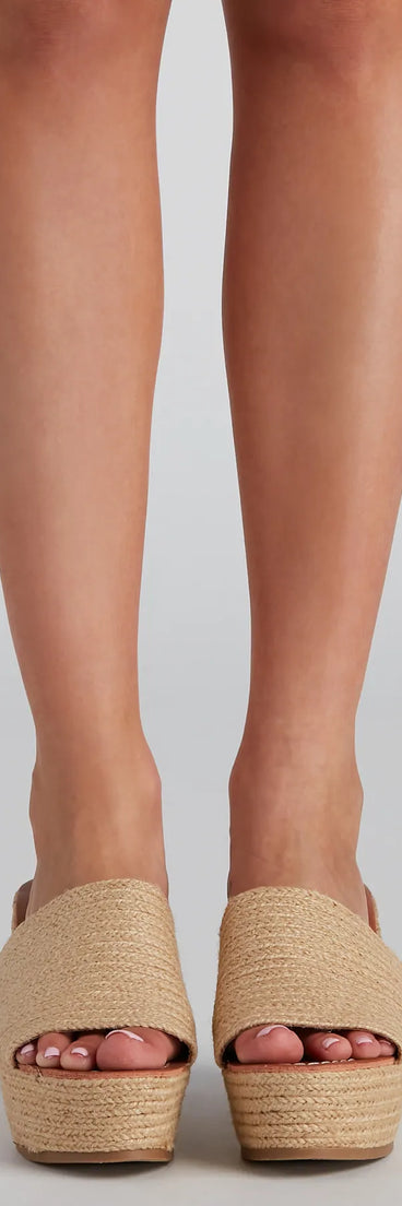 Summertime Chic Straw Wedges