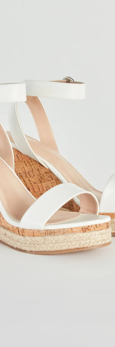 Ready For Brunch Cork Espadrille Wedges