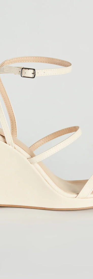 In The Sun Strappy Platform Wedges