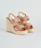 Vacay Luxe Rhinestone Espadrille Wedges