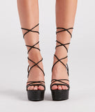 Ready For It Faux Leather Lace-Up Wedges