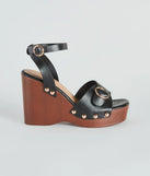 Away This Weekend Buckle Platform Wedges