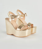Amp The Drama Metallic Platform Wedges