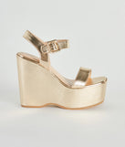 Amp The Drama Metallic Platform Wedges