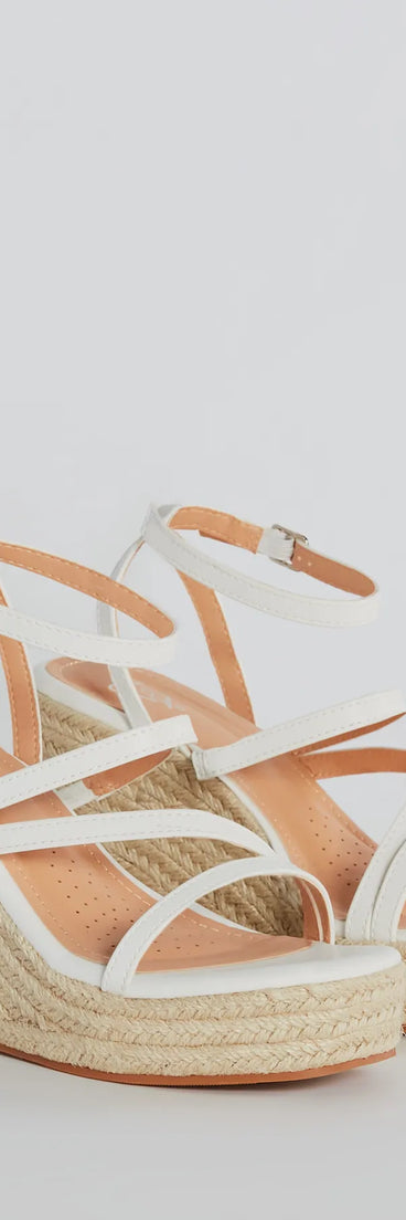 Summertime Chic Strappy Espadrille Wedges
