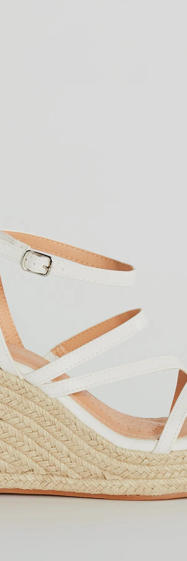 Summertime Chic Strappy Espadrille Wedges
