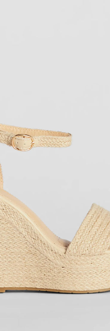 Summer Mode Espadrille Platform Wedge Heels