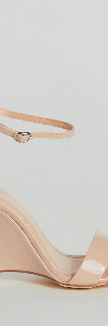 Fall For Me Patent Faux Leather Wedges