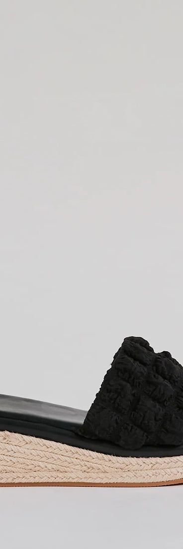 A Perfect Day Puff Espadrille Wedge Sandals
