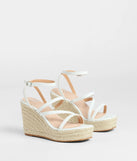 Stay on-trend this season with the Sunny Fave Espadrille Platform Wedges in white, a must-have for creating stylish and effortless spring outfits for women.