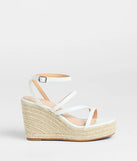 Stay on-trend this season with the Sunny Fave Espadrille Platform Wedges in white, a must-have for creating stylish and effortless spring outfits for women.