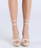 Chase The Sun Lace-Up Espadrille Wedges