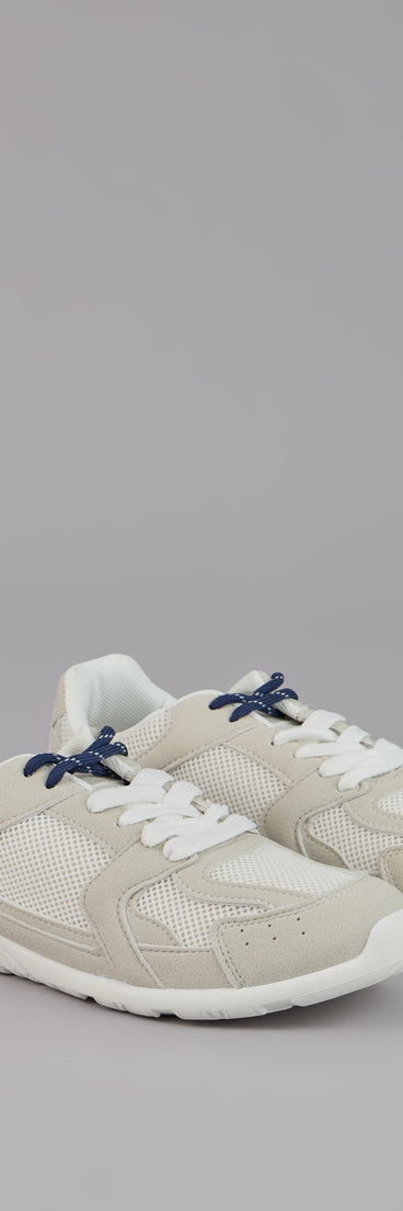 This piece brings trend-right energy to the Street Ease Mesh Trim Sneakers, perfect for fall outfits that stand out.