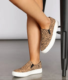 Keep It Casual Leopard Slip On Sneakers