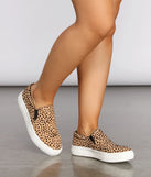 Keep It Casual Leopard Slip On Sneakers