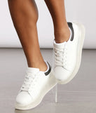 Basic Lace-Up Clear Platform Sneakers