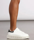 Basic Lace-Up Clear Platform Sneakers