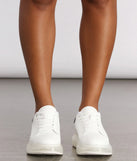 Basic Lace-Up Clear Platform Sneakers