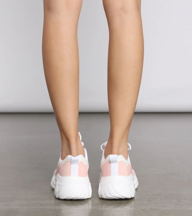 ゆうな Lace-Up Textured Chunky Sneakers | Windsor