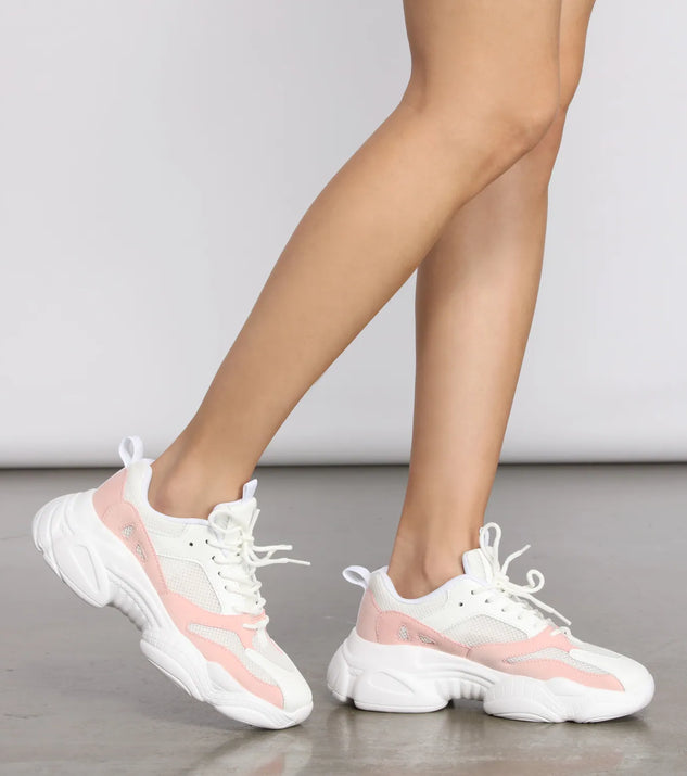 Pop of Pink Chunky Sneakers | Windsor