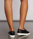 Casual Chic Quilted Faux Leather Sneakers