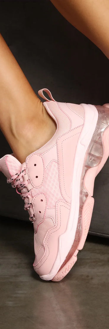 In The Clear Two Tone Chunky Sneakers