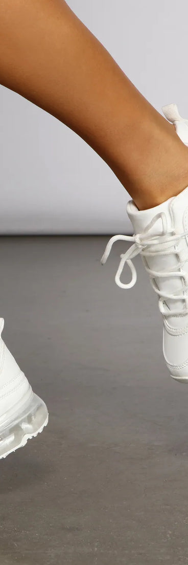 Casual Vibes Faux Leather Jelly Sneakers