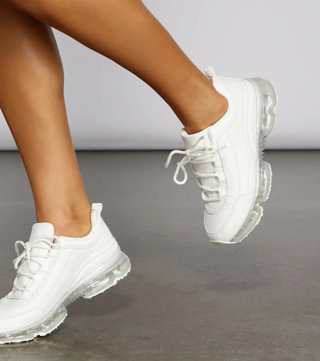 Casual Vibes Faux Leather Jelly Sneakers