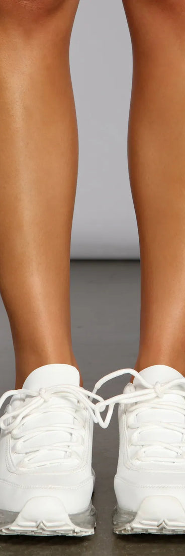 Casual Vibes Faux Leather Jelly Sneakers