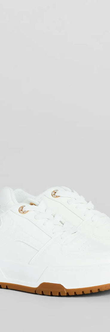 
Upgrade your style game for 2025 with the Feeling The Vibe Rhinestone Star Charm Platform Sneakers in white, perfect for any fashion-forward wardrobe.