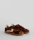 Wildly Cute Leopard Faux Suede Sneakers