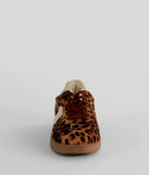 Wildly Cute Leopard Faux Suede Sneakers
