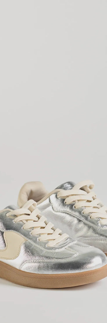 
Upgrade your style game for 2025 with the Pair To Perfection Metallic Lace-Up Sneakers in silver, perfect for any fashion-forward wardrobe.