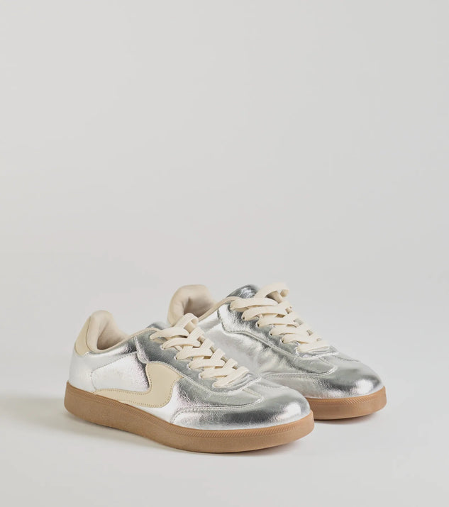 
Upgrade your style game for 2025 with the Pair To Perfection Metallic Lace-Up Sneakers in silver, perfect for any fashion-forward wardrobe.