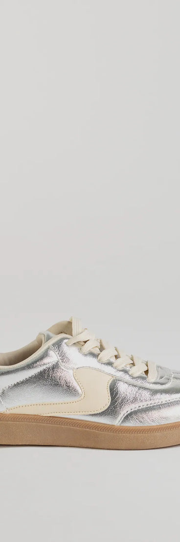 
Upgrade your style game for 2025 with the Pair To Perfection Metallic Lace-Up Sneakers in silver, perfect for any fashion-forward wardrobe.