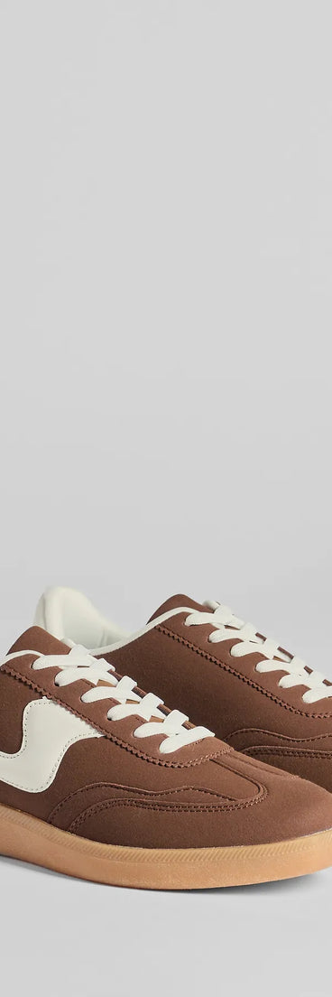 Chic Kicks Contrast Trim Sneakers