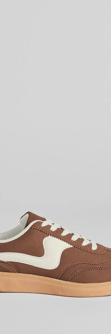 Chic Kicks Contrast Trim Sneakers