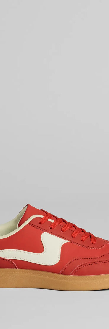 Chic Kicks Contrast Trim Sneakers