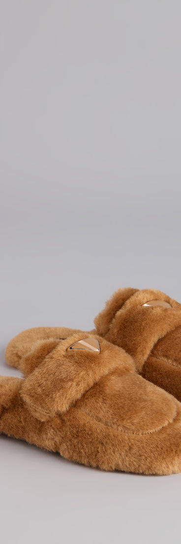 Lounge Edit Fuzzy Mule Slippers