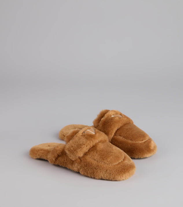 Lounge Edit Fuzzy Mule Slippers