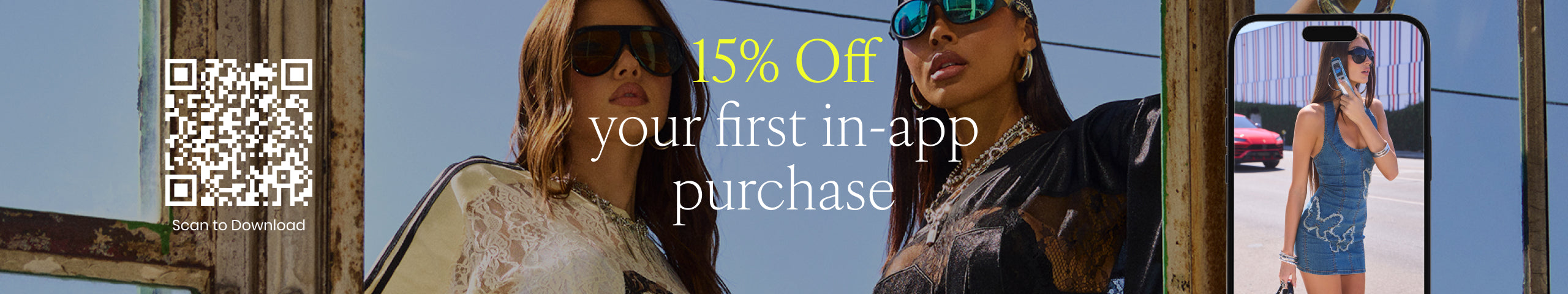 Get 15% off your first in-app purchase and download the Windsor app and shop formal dresses, crop tops, capris, and accessories.