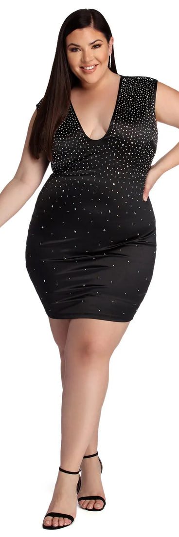 Plus London Heat Stone Mini Dress