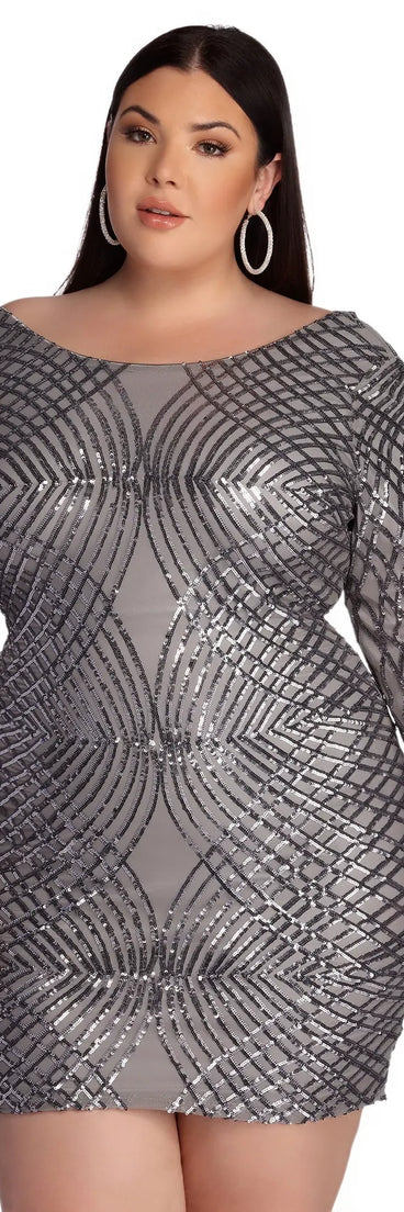 Plus Elysse Steal The Show Sequin Dress